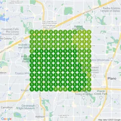 Geo-grid: Top-3 across the service area